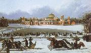 unknow artist Sleigh Races in the Petrovsky Park oil on canvas